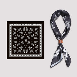 激安 ラグジュアリー ハイエンド ブランド スカーフ卸売 プリントスクエア サテンシルクスカーフ メンズスーツ用 コーディネートスカーフ - Product Image 3