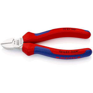 KNIPEX 70 05 140 Coupe-fil diagonale avec poignées multi-composants chromées 140 mm - Product Image 1
