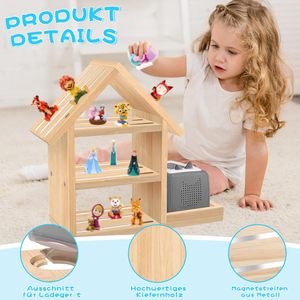 Personnalisé Inachevé En Bois De Pin Magnétique 85 Tonies <span class=keywords><strong>Maison</strong></span> Forme Chambre D'enfants Toniebox <span class=keywords><strong>Étagère</strong></span> Chiffres <span class=keywords><strong>Étagère</strong></span> Tonifiant - Product Image 4