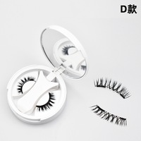 Cils magnétiques avec applicateur, pas besoin de colle, réutilisables, aspect naturel, kit de faux cils avec miroir, étanche