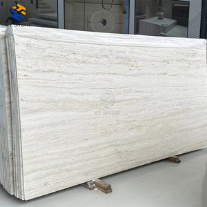 Dalle <span class=keywords><strong>de</strong></span> marbre Travertin <span class=keywords><strong>de</strong></span> <span class=keywords><strong>Toscane</strong></span> Blanc Ivoire, personnalisable pour mur <span class=keywords><strong>de</strong></span> fond TV, plinthe décorative - Product Image 5