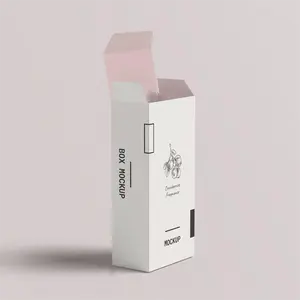 Оптовая продажа, индивидуальный логотип, белая маленькая прямоугольная косметическая коробка для ухода за кожей