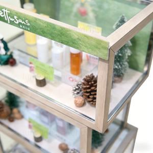 Vitrine moderne empilable en verre avec support en métal pour parfums, bijoux, soins de la peau, présentoirs de magasin de détail - Product Image 6