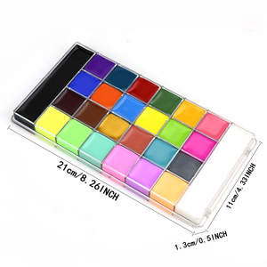 Palette de peinture corporelle à base d'huile de 20, 26 ou 12 couleurs avec pinceau pour maquillage artistique corporel de scène et d'Halloween - Product Image 6