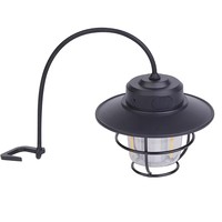 Lanterne de camping rétro LED portable avec 4 modes d'éclairage et crochet, lampe de tente rechargeable pour le camping, la randonnée et la pêche