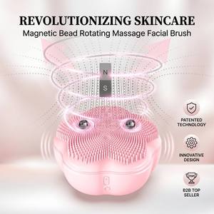 Cepillo <span class=keywords><strong>de</strong></span> <span class=keywords><strong>Limpieza</strong></span> Facial Sónico con Cuentas Magnéticas Giratorias, Resistente al Agua IPX6, Exfoliante Facial <span class=keywords><strong>de</strong></span> Silicona para <span class=keywords><strong>Limpieza</strong></span> Profunda <span class=keywords><strong>de</strong></span> <span class=keywords><strong>Poros</strong></span> y Masaje - Product Image 2