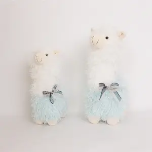 定制热卖免费设计可爱动物羊驼摆件装饰礼品玩具毛绒玩具制造商