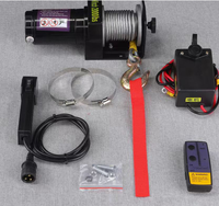 Vente chaude12V/24 treuil électrique avec câbles de câble synthétique et avec la télécommande