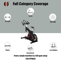 Support magnétique pour vélo, poignée multi-grip réglable, pédales de selle, volant d'inertie, base stable, usage commercial, acier au carbone, 150 kg max.