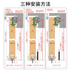 Trackless Sliding Door Hardware Full Height Iron Aluminum Alloy Easy Installation For Entryway Closet Doors - Product Image 4