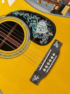 D100 Guitar Spruce & All Solid Wood Acoustic Guitar Vintage Style Professional Custom Guitar <b>Stringed</b> <b>Instruments</b> - Product Image 2