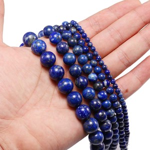 Perles en vrac de Lapis Lazuli naturel, rondes, bleues, accessoires de bijoux, bracelet DIY, vente en gros, perles dispersées ST0230 - Product Image 3