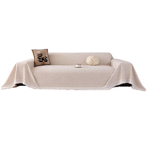 Modern Chenille <b>Sofa</b> <b>Cover</b> 180 x 300cm Solid Color Washable All Season Slipcover <b>for</b> Living Room Furniture - Product Image 5