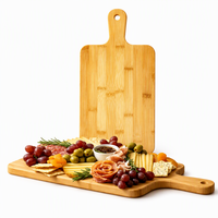 Planche à découper en bambou naturel durable, moderne, en bois, pour table, objet d'art, décoration, forme personnalisée pour le pain et le petit-déjeuner