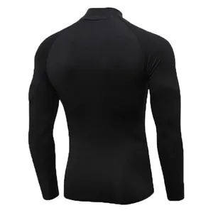Running Turtleneck Men Gym Sportswear Fitness Tight Long Sleeve Compression TShirt Jogging Quick Dry Exercise Clothing