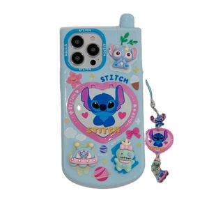 เคสโทรศัพท์กระจกแต่งหน้าสไตล์การ์ตูนน่ารักสุดหรูพร้อมขาตั้งสำหรับ iPhone 12 13 14 15 PRO MAX - Product Image 1