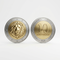 Moneda Conmemorativa Personalizable de Alta Calidad, Estilo Tecnológico Futurista, Chapada en Oro y Plata de Dos Tonos, Patrón de Placa de Circuito, Impresión Tipográfica