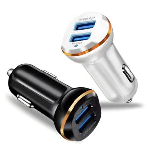 Dual Port 3.1A Smart Car Charger Adapter 15W Fast Charge Cigarette Lighter Accessory for <strong>iPhone</strong> Samsung Android Mobile Phones - Product Image 1