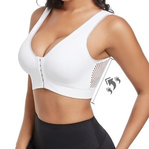 Hollow Mesh Breathable Sports Yoga Underwear Women's Plus Size Non-steel Ring Front Button Bra Thin Section Fashion - Product Image 5