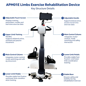 Dispositivo de Rehabilitación de Extremidades APM02, Entrenador de Rehabilitación Activa y Pasiva para Extremidades Superiores e Inferiores - Product Image 3
