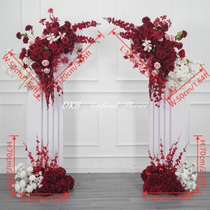 Wedding Events Decoration Supplying red Rose <b>Hydrangea</b> Floral Flower Backdrop for Arch Stand - Product Image 3