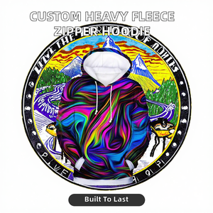 Sudadera con capucha de forro polar transpirable de secado rápido, ecológica, de peso pesado, con doble cremallera y LOGO personalizado para hombre, ideal para invierno y estilo urbano. - Product Image 2