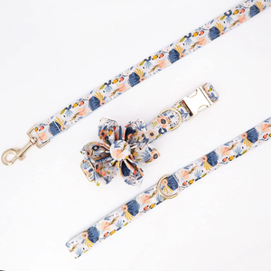 NiBao Langlebiges Halsband mit Rosé<span class=keywords><strong>gold</strong></span>-Metallschnalle, Modisches Muster Hundehalsband und Leine Set - Product Image 3