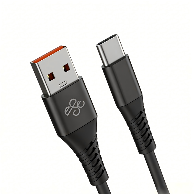 Wholesale Soft Silicone USB-A to USB-C Fast Charging Cable White/Black Silicone Durable Cable for Phone Tablet Camera
