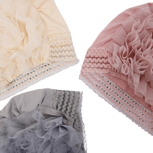 Pañuelos para la Cabeza <span class=keywords><strong>de</strong></span> 4 Colores, Turbantes Elásticos <span class=keywords><strong>de</strong></span> Seda, Algodón, Encaje y Poliéster, Bandanas - Product Image 4