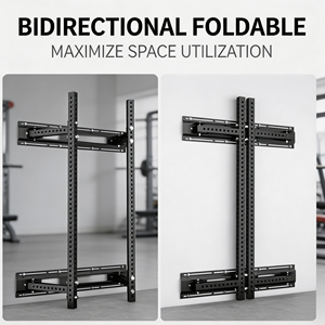 <span class=keywords><strong>Banco</strong></span> de pesas multifuncional para hombre, equipo de fitness plegable montado en la pared para el hogar, con estructura para sentadillas con barra tipo gantry - Product Image 2