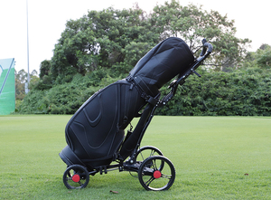 Chariot de <span class=keywords><strong>Golf</strong></span> avec frein et porte-Parapluie 4 roues <span class=keywords><strong>Golf</strong></span> de Poussée Et de Traction Chariot En alliage D'aluminium Chariot De <span class=keywords><strong>Golf</strong></span> Facilement pli Sac Chariots - Product Image 6