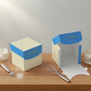 Sunshine Recyclable White Cardboard Cake <b>Box</b> with clear Window Wedding Cake <b>Box</b> Cake Packaging <b>Box</b> - Product Image 3