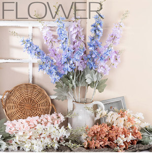 Delphinium Artificiale All'Ingrosso, Fiori Finti Alti <span class=keywords><strong>Blu</strong></span> <span class=keywords><strong>Viola</strong></span> per Bouquet da Sposa, Decorazioni Rustiche Fai-da-Te per Casa e Giardino - Product Image 6