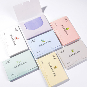 Biểu Tượng Tùy Chỉnh 100 cái/hộp Dầu Di Động Blotting Mô Mặt Dầu Hấp Thụ Giấy Multiflavor Dầu Hấp Thụ Tấm Cho Đi Du Lịch - Product Image 6