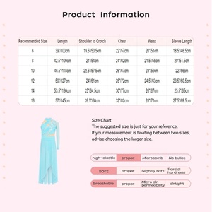 Vestidos de Danza Lírica Blancos para Niñas de 6 a 16 Años, Vestido de Actuación para Danza Lírica, Recitales - Product Image 6