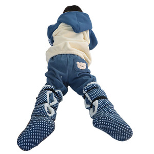 Yuqilin Children's Foot Warmer Blue Polka Dot Fleece Lined Winter Insulated Ankle Brace Cover For Kids - Product Image 3