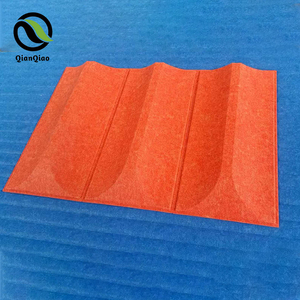 Tuiles murales 3D diagonales modernes QQ en PET, traitement <span class=keywords><strong>acoustique</strong></span>, panneaux décoratifs insonorisants, art mural géométrique minimaliste pour la maison - Product Image 1
