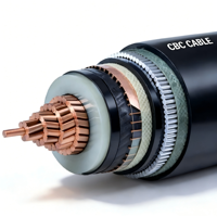 Câble électrique souterrain monophasé en cuivre XLPE PVC de moyenne tension 11kV 15kV 22kV 30kV 33kV 11 33 KV 400mm2 500mm2