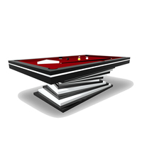 Table de billard en pierre naturelle 2 en 1, dernière conception Ziggurat, ardoise de couleur, chêne, pyramide russe longue durée