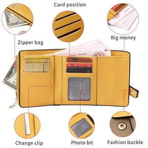 2025 новинка, многофункциональный Женский кошелек для монет, Модный женский короткий кошелек с пряжками, дизайнерский женский кошелек с отделением для карт - Product Image 5