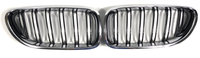 Grille avant de voiture ABS à double lamelle Chrome Seliver F12/F06 spécifique pour BMW série 6