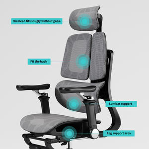 カスタマイズされたモダンオフィス人間工学メッシュチェア快適な昼寝時間リクライニングリボルビング機能調整可能ヘッドレスト工場使用 - Product Image 4