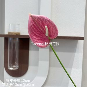 Flor Artificial de Anturio Rojo de Tallo Único Secret Garden para Decoración de Bodas, Hoteles y Hogares - Product Image 4