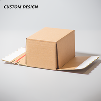 Boîte en carton ondulé recyclable avec impression couleur personnalisée, logo, fermeture éclair, pour cadeaux, cosmétiques, emballage e-commerce, boîte kraft pour les achats