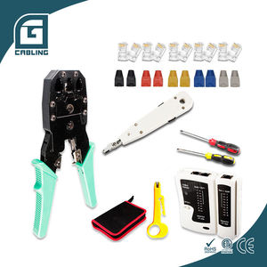 Gcabling Tester Insert Cutting Crimping Tool Binding Wire Testeur <span class=keywords><strong>Rj45</strong></span> Boot Connector Network Maintenance Tool Toolkit Set Box - Product Image 1