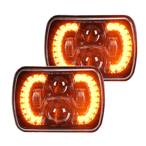 Loyo ánh sáng 5x7 Kim Cương Đèn pha 60W 7inch <span class=keywords><strong>LED</strong></span> vuông đèn pha cho TOYOTA Pickup Jeep Wrangler YJ XJ xe tải - Product Image 1