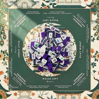 Juego de Mahjong Americano de Lujo con 160 Fichas, Tapete Chinoiserie Blue Willow, Fichas de Acrílico Grabadas de 4 Capas