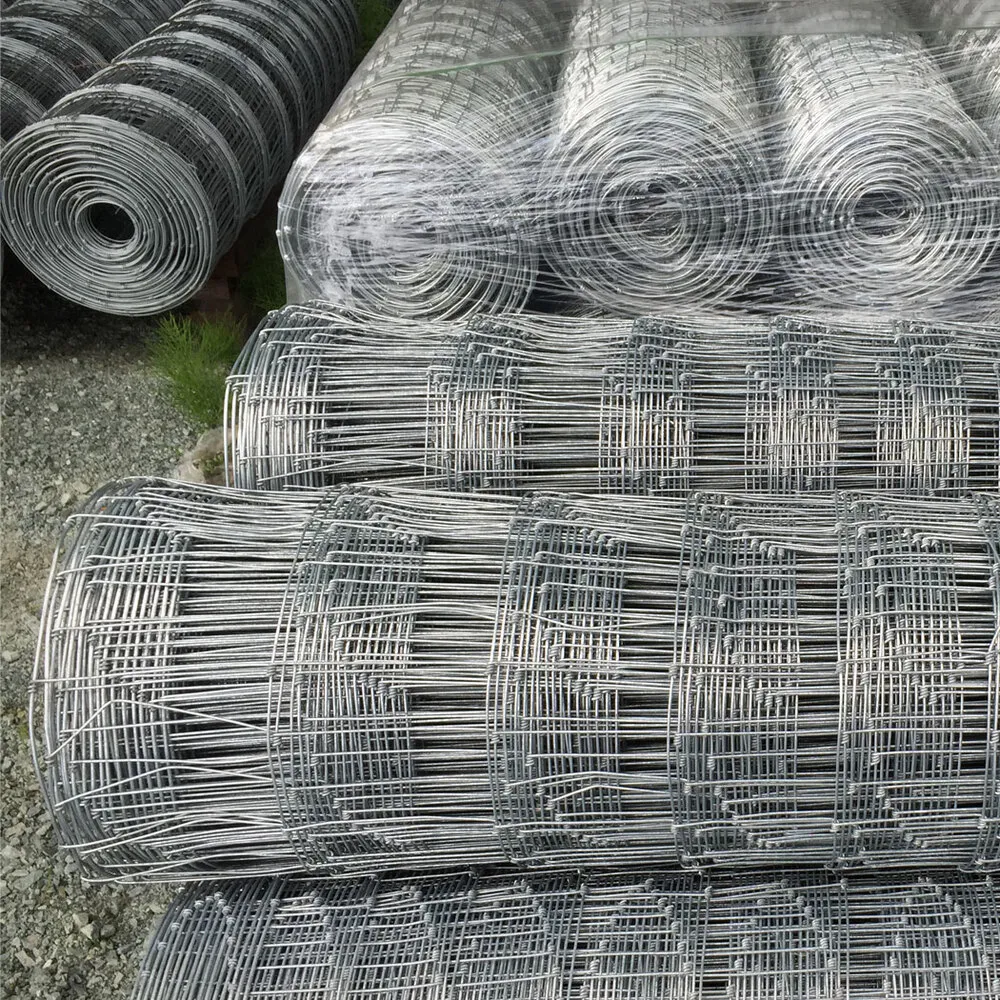 Cerca de jogo de campo de arame tecido com nó fixo resistente galvanizado cerca de fazenda de arame de 2.0 mm