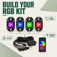 Nouveau kit d'éclairage LED RGB HSSH de 2 pouces, 4, 6 ou 8 pods Osram, mini-lumière RGBW tout-terrain pour camion, Jeep, VTT, UTV, moto