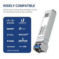 ZoeRax 10G SFP + Módulo transceptor dúplex LC monomodo 1310nm 10km DDM Fibra óptica para red Cisco TP-Link Ubiquiti POE